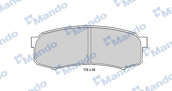 Mando MBF015845 - Brake Pad Set, disc brake autospares.lv