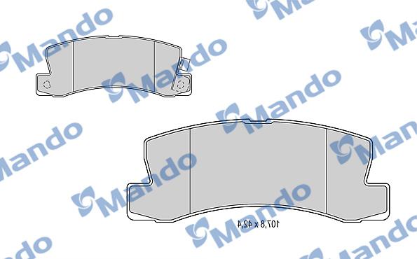 Mando MBF015848 - Brake Pad Set, disc brake autospares.lv