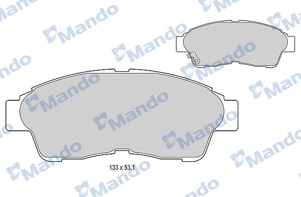 Mando MBF015854 - Brake Pad Set, disc brake autospares.lv
