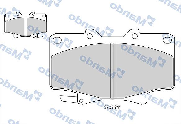 Mando MBF015856 - Brake Pad Set, disc brake autospares.lv