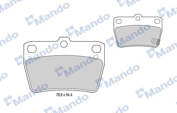 Mando MBF015851 - Brake Pad Set, disc brake autospares.lv