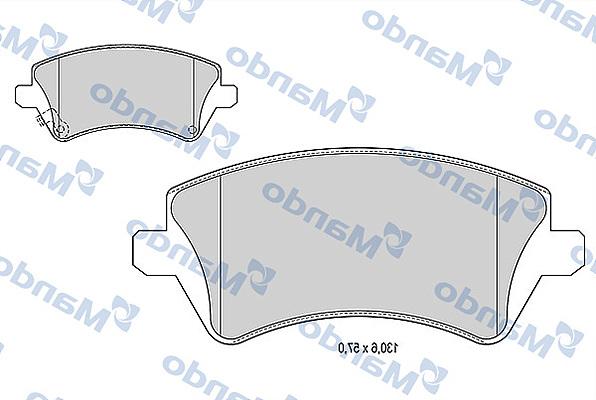 Mando MBF015864 - Brake Pad Set, disc brake autospares.lv