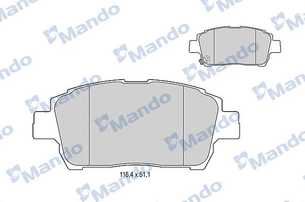 Mando MBF015861 - Brake Pad Set, disc brake autospares.lv