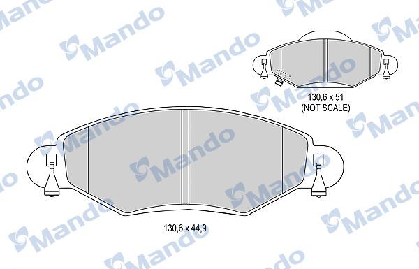 Mando MBF015868 - Brake Pad Set, disc brake autospares.lv