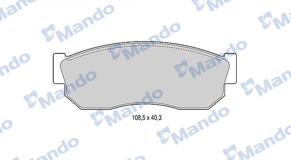 Mando MBF015816 - Brake Pad Set, disc brake autospares.lv