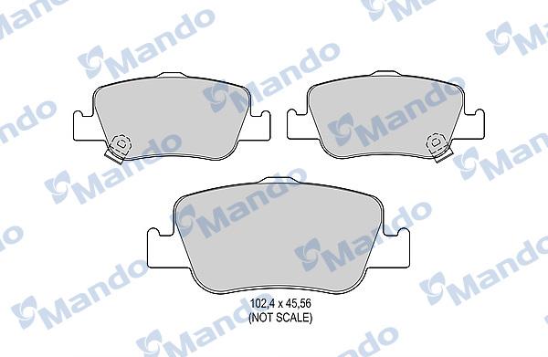 Mando MBF015884 - Brake Pad Set, disc brake autospares.lv