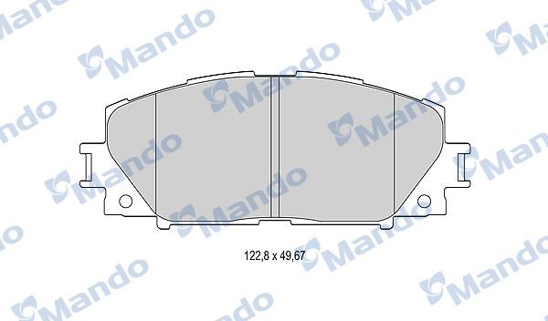 Mando MBF015881 - Brake Pad Set, disc brake autospares.lv