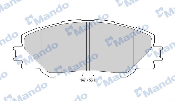 Mando MBF015875 - Brake Pad Set, disc brake autospares.lv