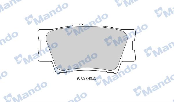 Mando MBF015876 - Brake Pad Set, disc brake autospares.lv