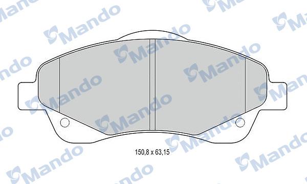 Mando MBF015871 - Brake Pad Set, disc brake autospares.lv
