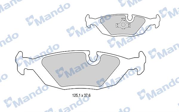 Mando MBF015396 - Brake Pad Set, disc brake autospares.lv