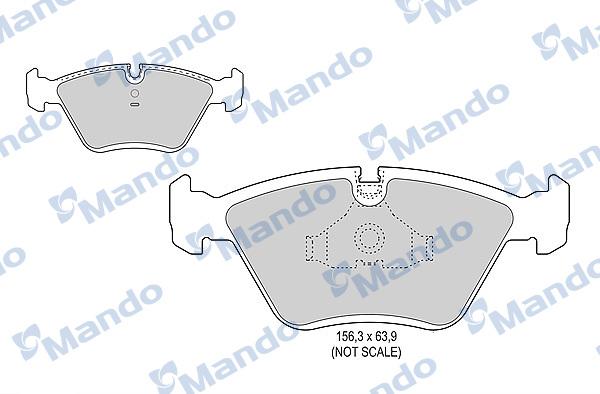 Mando MBF015398 - Brake Pad Set, disc brake autospares.lv