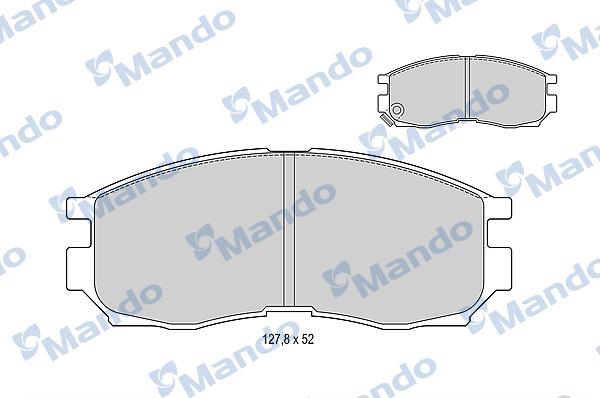 Mando MBF015340 - Brake Pad Set, disc brake autospares.lv