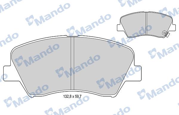 Mando MBF015343 - Brake Pad Set, disc brake autospares.lv