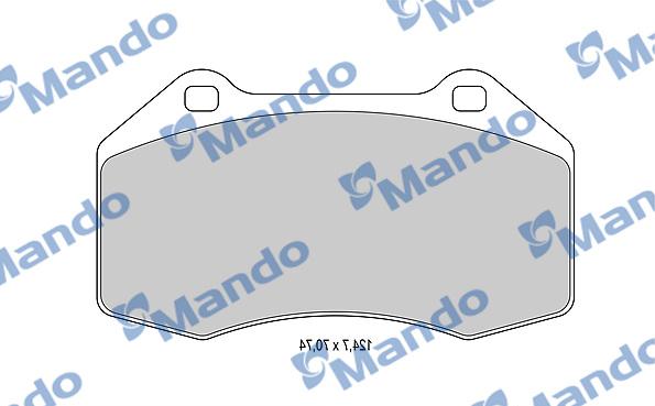 Mando MBF015359 - Brake Pad Set, disc brake autospares.lv