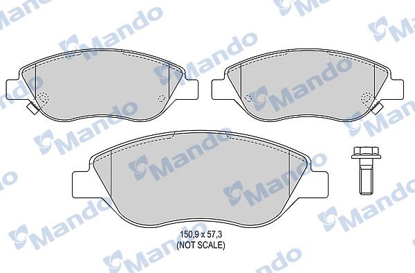 Mando MBF015361 - Brake Pad Set, disc brake autospares.lv