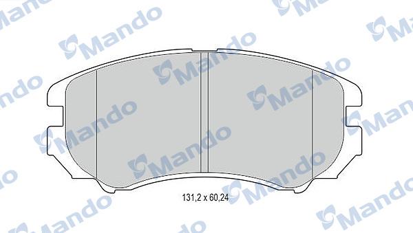 Mando MBF015308 - Brake Pad Set, disc brake autospares.lv