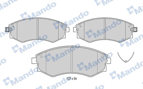 Mando MBF015335 - Brake Pad Set, disc brake autospares.lv