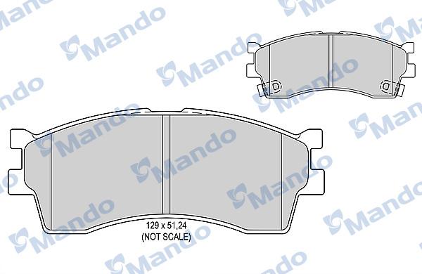 Mando MBF015317 - Brake Pad Set, disc brake autospares.lv