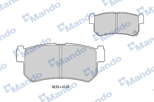 Mando MBF015336 - Brake Pad Set, disc brake autospares.lv