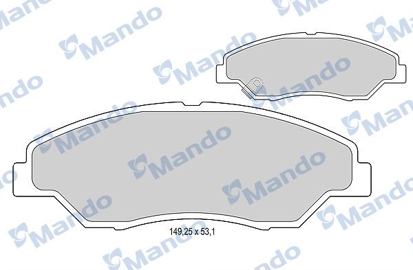 Mando MBF015320 - Brake Pad Set, disc brake autospares.lv