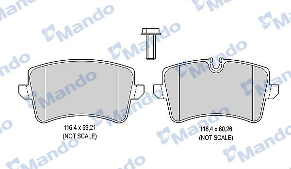 Mando MBF015379 - Brake Pad Set, disc brake autospares.lv