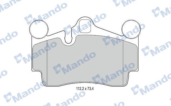 Mando MBF015374 - Brake Pad Set, disc brake autospares.lv