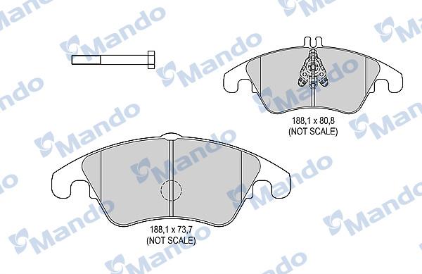 Mando MBF015244 - Brake Pad Set, disc brake autospares.lv