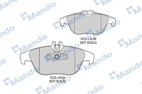 Mando MBF015243 - Brake Pad Set, disc brake autospares.lv