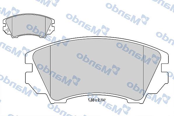 Mando MBF015254 - Brake Pad Set, disc brake autospares.lv