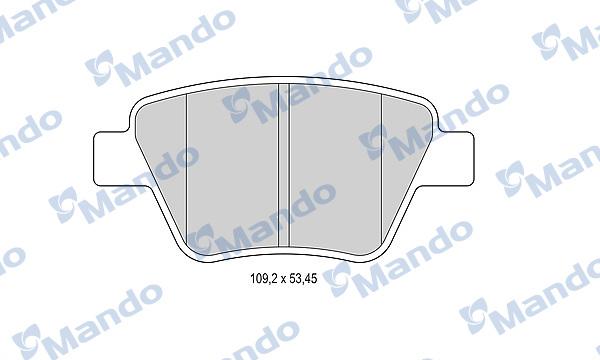 Mando MBF015261 - Brake Pad Set, disc brake autospares.lv