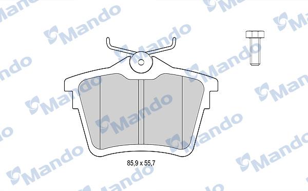 Mando MBF015204 - Brake Pad Set, disc brake autospares.lv