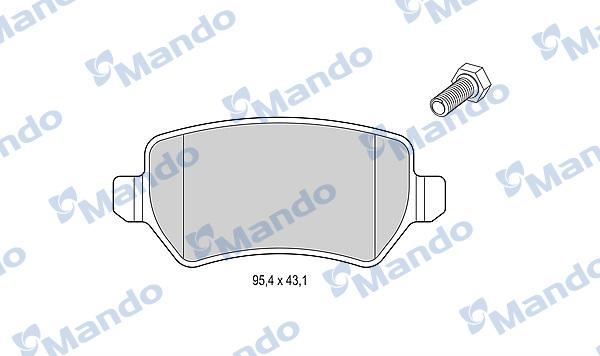 Mando MBF015200 - Brake Pad Set, disc brake autospares.lv