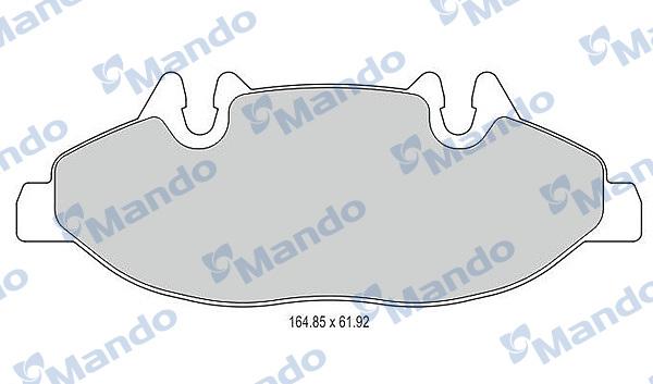 Mando MBF015208 - Brake Pad Set, disc brake autospares.lv