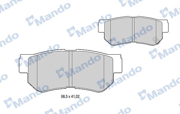 Mando MBF015202 - Brake Pad Set, disc brake autospares.lv