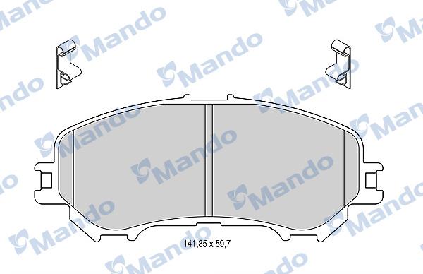 Mando MBF015287 - Brake Pad Set, disc brake autospares.lv