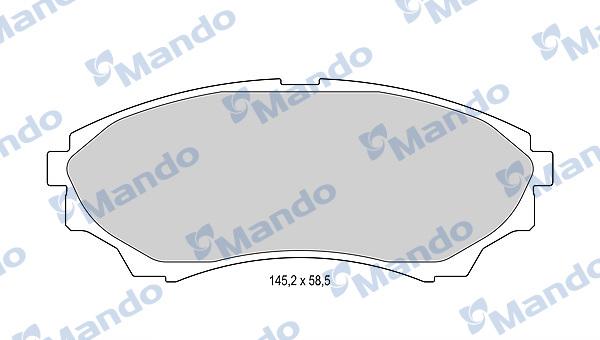 Mando MBF015234 - Brake Pad Set, disc brake autospares.lv