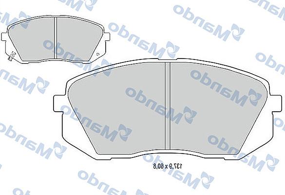 Mando MBF015235 - Brake Pad Set, disc brake autospares.lv