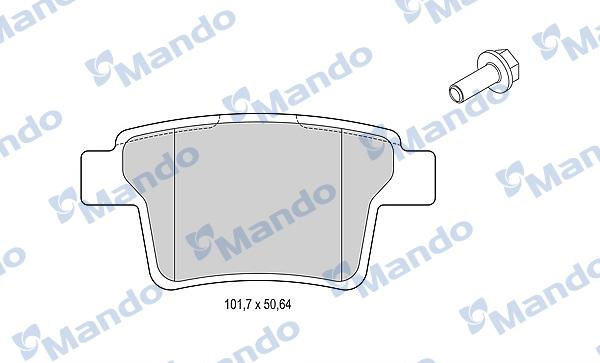 Mando MBF015220 - Brake Pad Set, disc brake autospares.lv