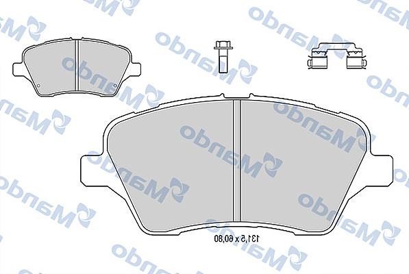 Mando MBF015279 - Brake Pad Set, disc brake autospares.lv