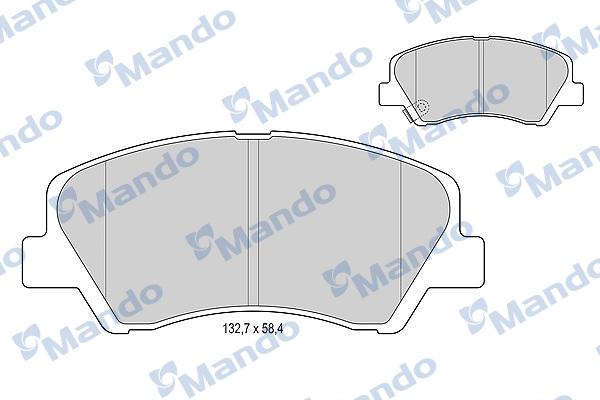 Mando MBF015271 - Brake Pad Set, disc brake autospares.lv