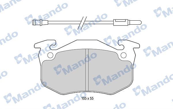 Mando MBF015792 - Brake Pad Set, disc brake autospares.lv