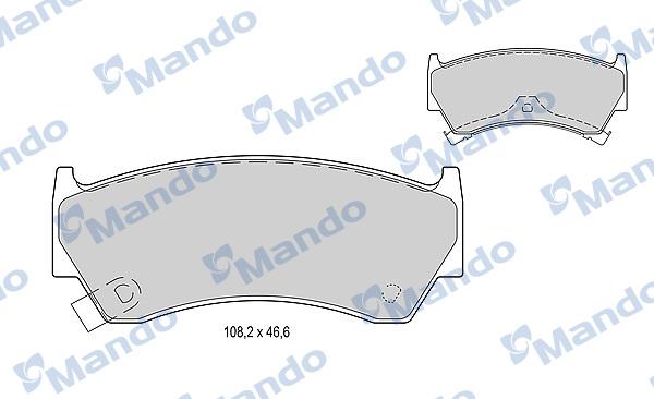 Mando MBF015744 - Brake Pad Set, disc brake autospares.lv