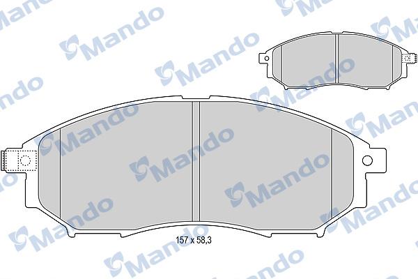 Mando MBF015745 - Brake Pad Set, disc brake autospares.lv