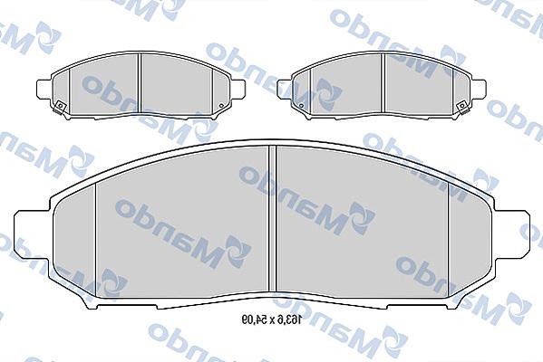 Mando MBF015746 - Brake Pad Set, disc brake autospares.lv
