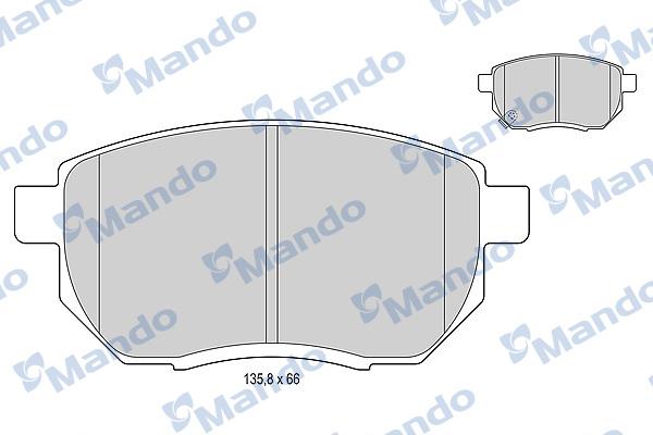 Mando MBF015748 - Brake Pad Set, disc brake autospares.lv