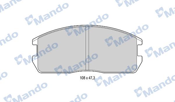 Mando MBF015704 - Brake Pad Set, disc brake autospares.lv