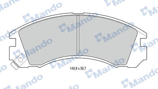 Mando MBF015708 - Brake Pad Set, disc brake autospares.lv
