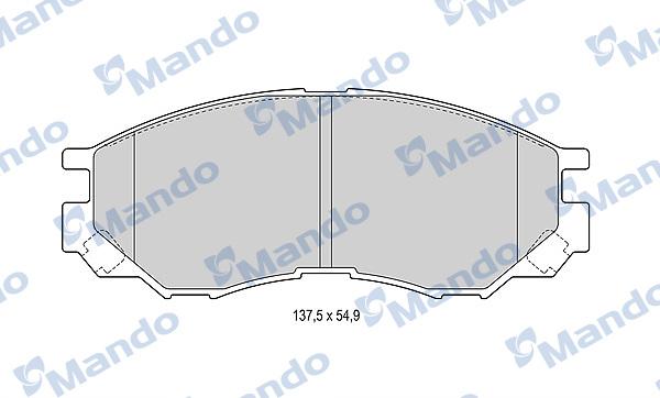 Mando MBF015712 - Brake Pad Set, disc brake autospares.lv