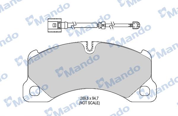 Mando MBF015785 - Brake Pad Set, disc brake autospares.lv